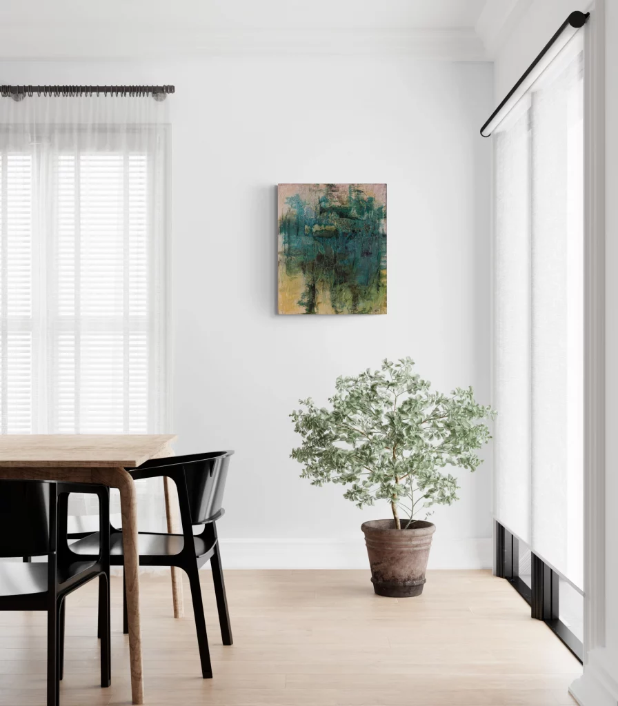 Das Werk "BEWACHSEN" aus der Serie Rätsel der Natur im Raum.